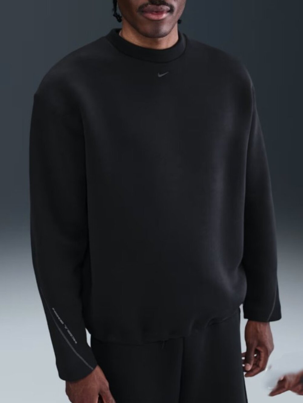 Nike Tech Men's Fleece Loose Fit Crew Sweater (XS) Black HV6537-010 $130.00